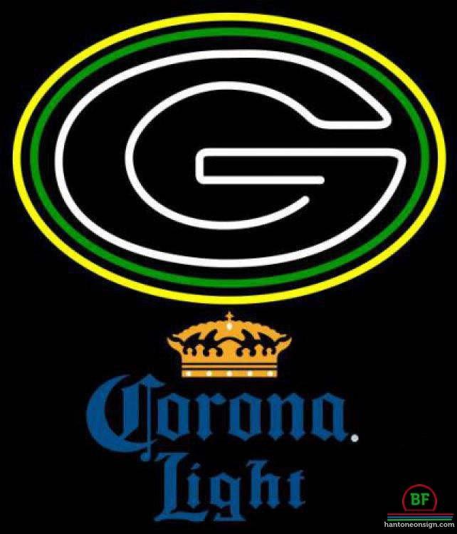 Corona Light Green Bay Packers Neon Sign Teams Neon Light