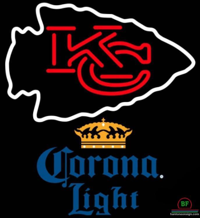 Corona Light Kansas City Chiefs Neon Sign Teams Neon Light