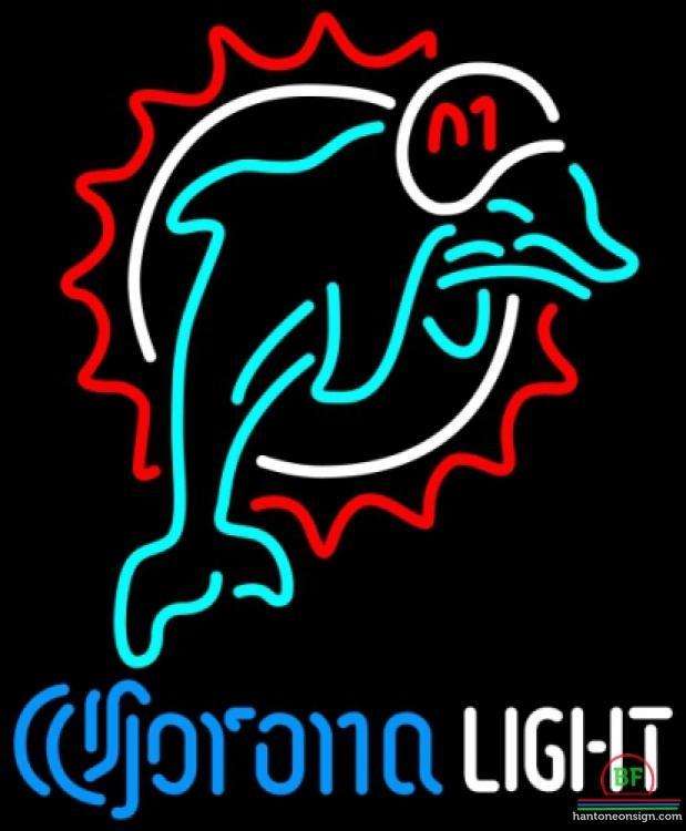 Corona Light Miami Dolphins Neon Sign Teams Neon Light