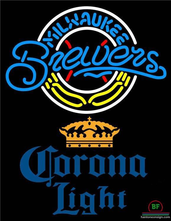 Corona Light Milwaukee Brewers Neon Sign Teams Neon Light