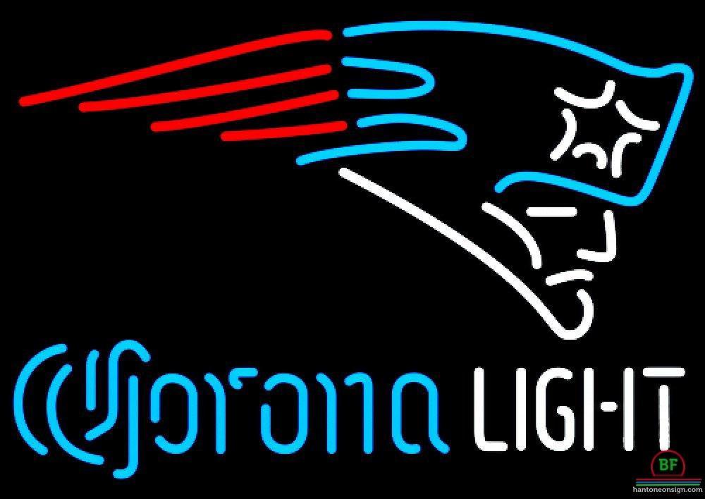 Corona Light New England Patriots Neon Sign Teams Neon Light