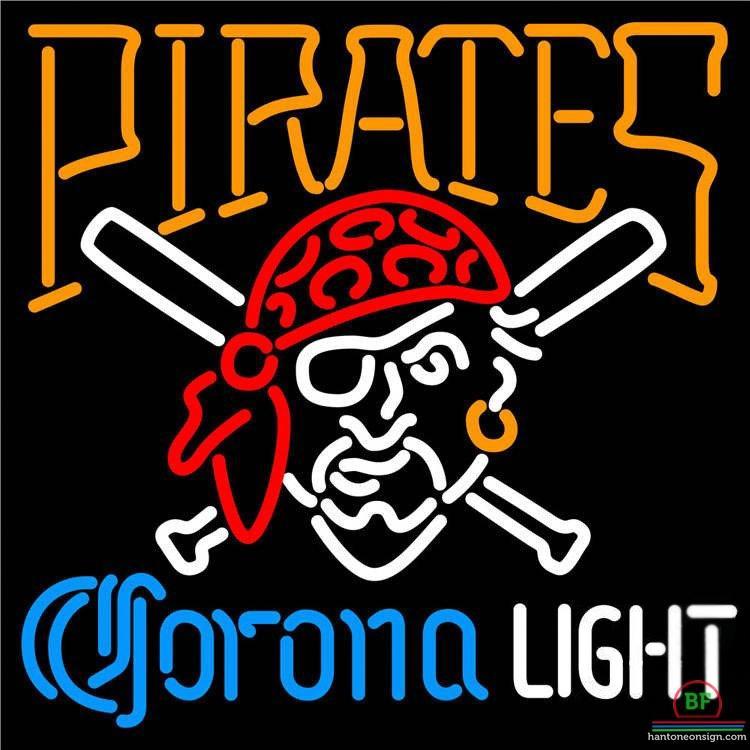 Corona Light Pittsburgh Pirates Neon Sign Teams Neon Light