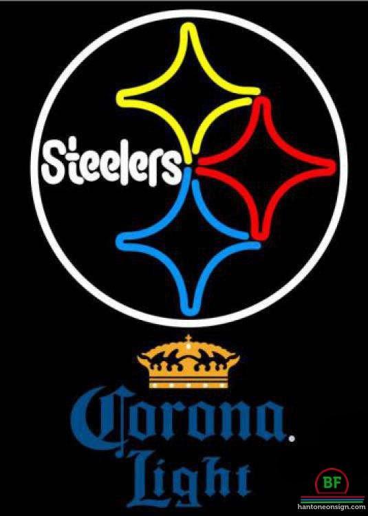 Corona Light Pittsburgh Steelers Neon Sign Teams Neon Light
