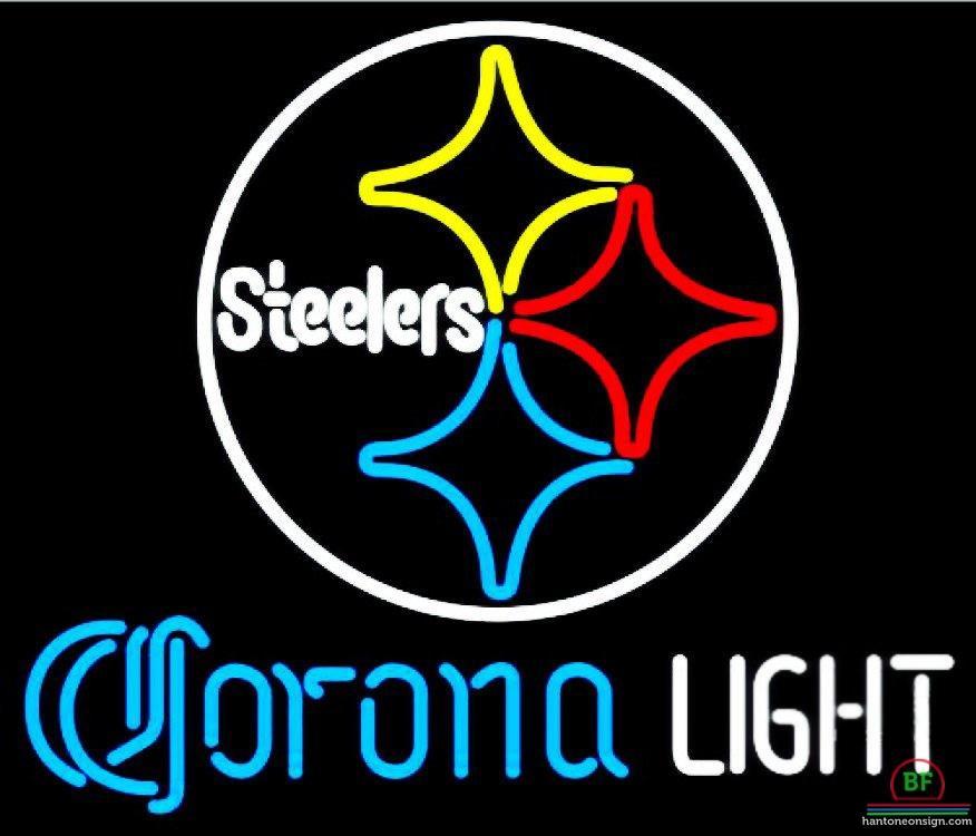 Corona Light Pittsburgh Steelers Neon Sign Teams Neon Light