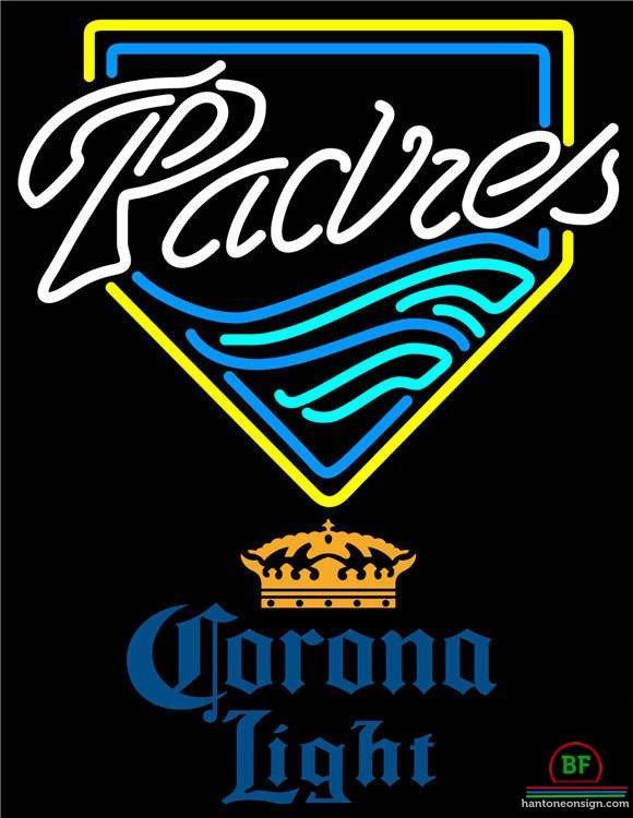 Corona Light San Diego Padres Neon Sign Teams Neon Light