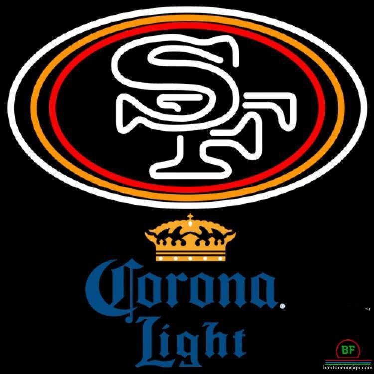 Corona Light San Francisco 49ers Neon Sign Teams Neon Light
