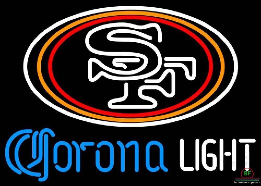 Corona Light San Francisco 49ers Neon Sign Teams Neon Light