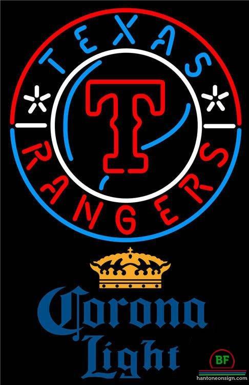 Corona Light Texas Rangers Neon Sign Teams Neon Light