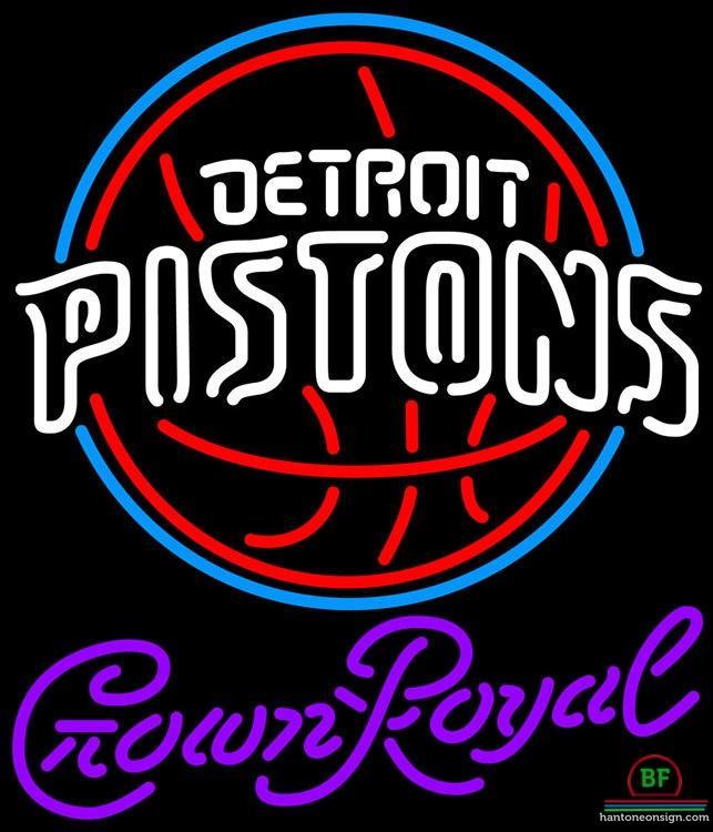 Crown Royal Detroit Pistons Neon Sign Teams Neon Light