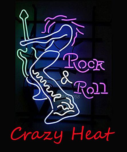 Custom Crazy Heat Rock Roll Neon Sign Bar Sign Neon Light
