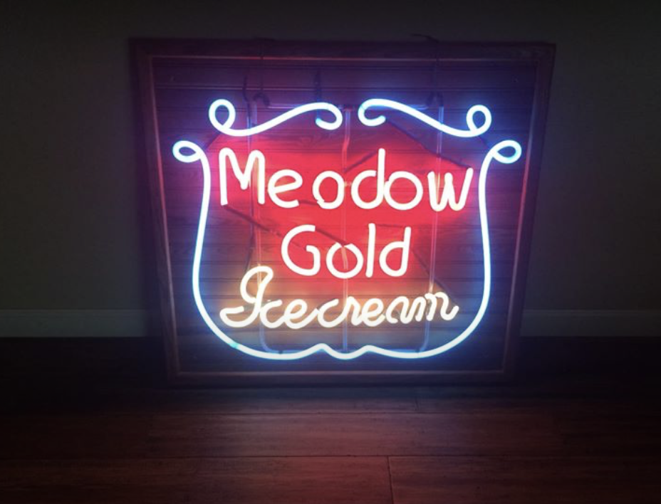 Custom Meodow Gold Ice Cream Neon Sign Neon Light