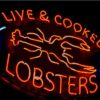 Live Cooked Lobsters Neon Sign