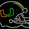 Miami Hurricanes Helmet Neon Sign NCAA Teams Neon Light