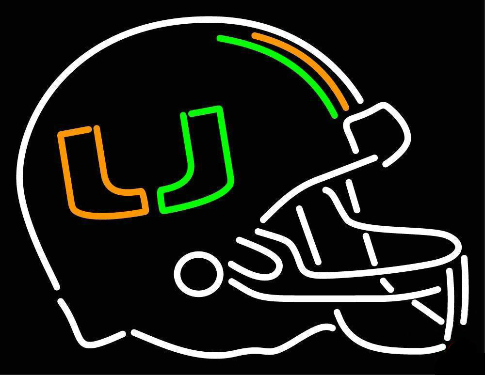 Miami Hurricanes Helmet Neon Sign NCAA Teams Neon Light