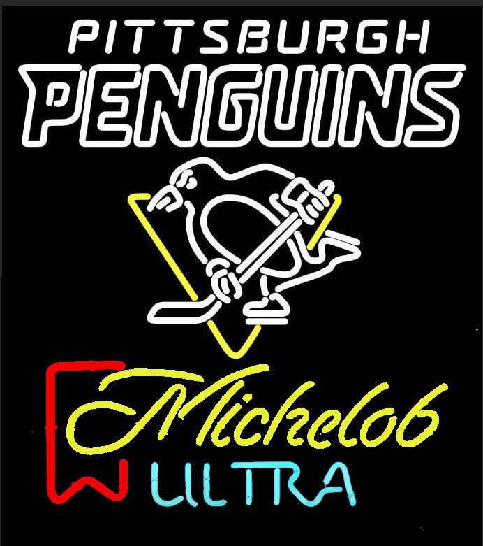 Michelob Ultra Beer Pittsburgh Penguins Neon Sign Teams Neon Light