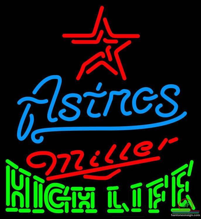 Custom Miller High Life Houston Astros Neon Sign MLB Teams Neon Light