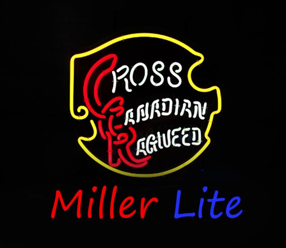 Miller Lite Cross Canadian Ragweed Neon Sign Real Neon Light Diy Neon Signs Neon Signs Us Neon Lights