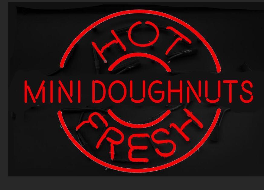 Mini Doughnuts Hot Fresh Neon Sign Neon Light