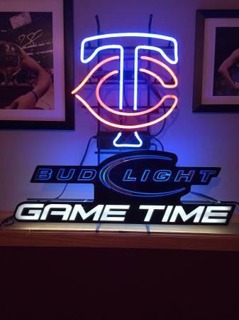 Minnesota Red Twins Game Time Neon Sign Teams Light Bar Sign Neon Light