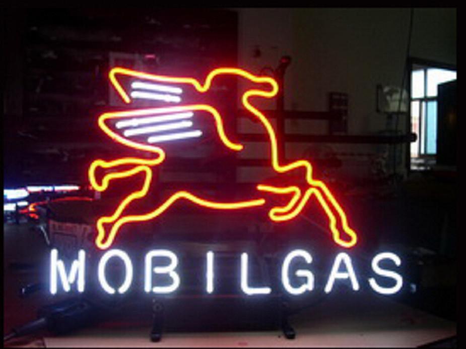 Mobilgas Oil Neon Sign Bar Sign Neon Light