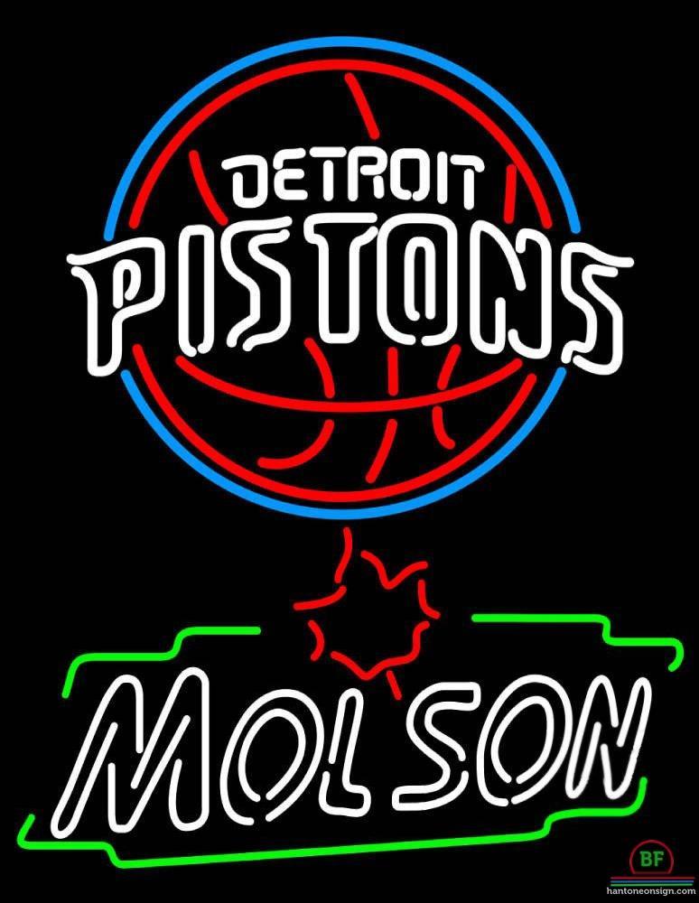 Molson Detroit Pistons Neon Sign Teams Neon Light
