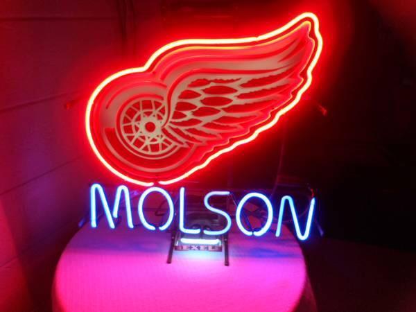Molson Red Twins Neon Sign Teams Light Bar Sign Neon Light