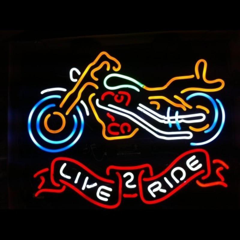 Motorcycle Live 2 Ride Neon Sign