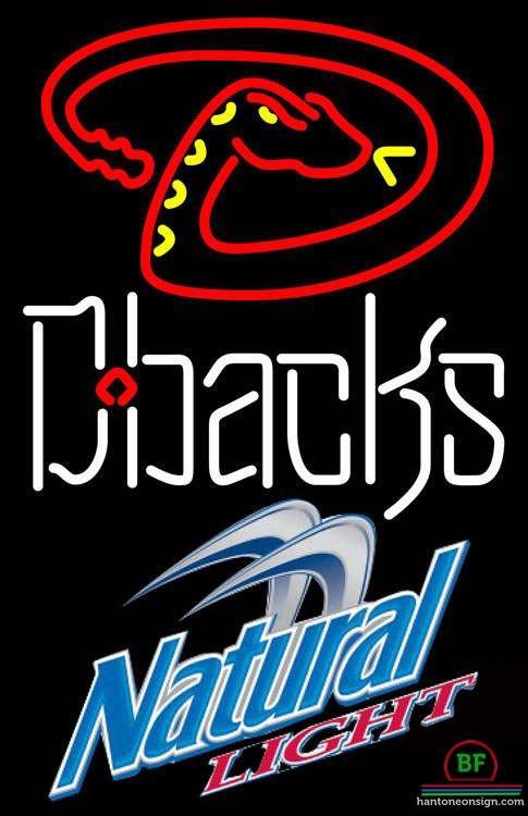 Natural Light Arizona Diamondbacks Neon Sign Teams Neon Light