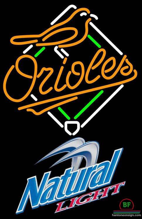 Natural Light Baltimore Orioles Neon Sign Teams Neon Light