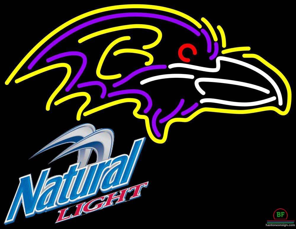 Natural Light Baltimore Ravens Neon Sign Teams Neon Light