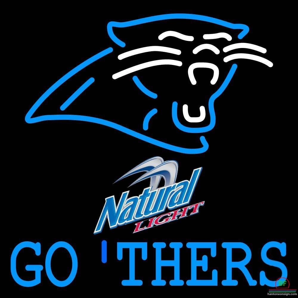 Natural Light Carolina Panthers Go Thers Neon Sign Teams Neon Light