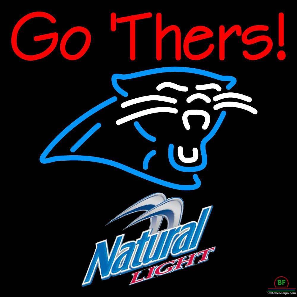 Natural Light Carolina Panthers Go Thers Neon Sign Teams Neon Light