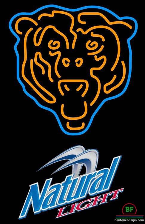 Natural Light Chicago Bears Neon Sign Teams Neon Light