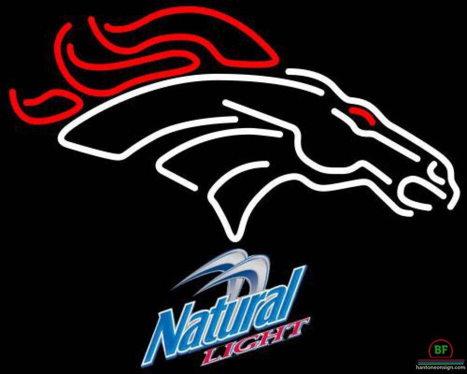 Natural Light Denver Broncos Neon Sign Teams Neon Light