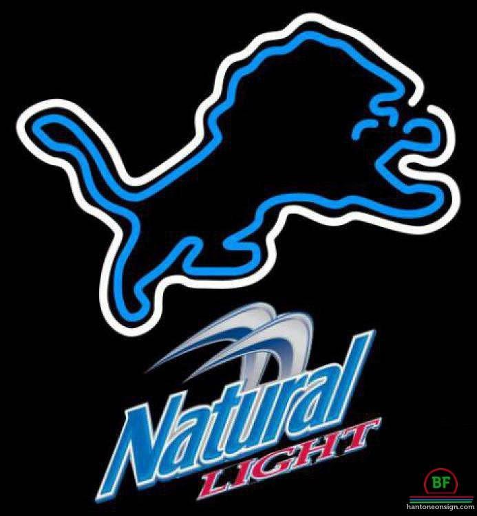 Natural Light Detroit Lions Neon Sign Teams Neon Light