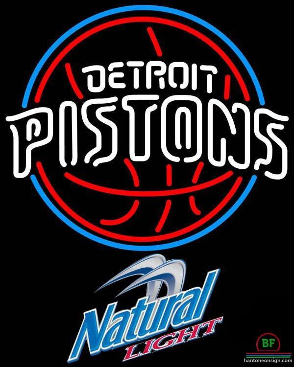 Natural Light Detroit Pistons Neon Sign Teams Neon Light