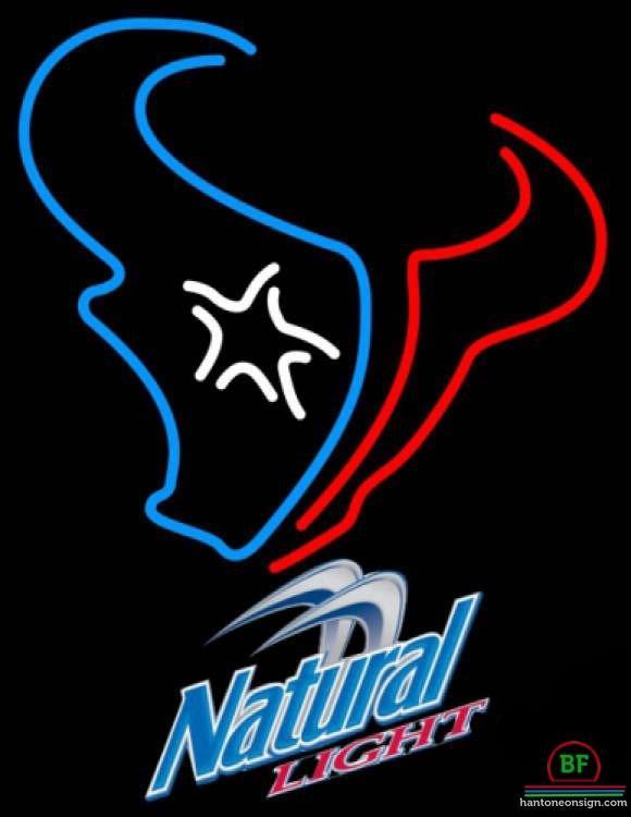 Natural Light Houston Texans Neon Sign Teams Neon Light