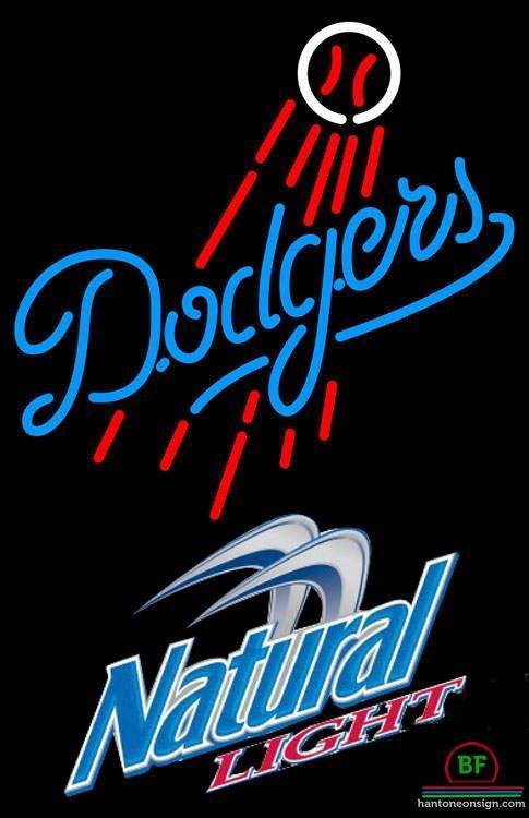 Natural Light Los Angeles Dodgers Neon Sign Teams Neon Light