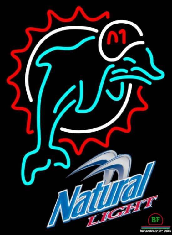 Natural Light Miami Dolphins Neon Sign Teams Neon Light