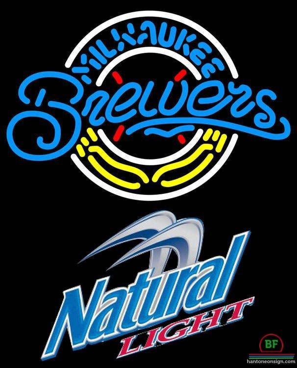 Natural Light Milwaukee Brewers Neon Sign Teams Neon Light