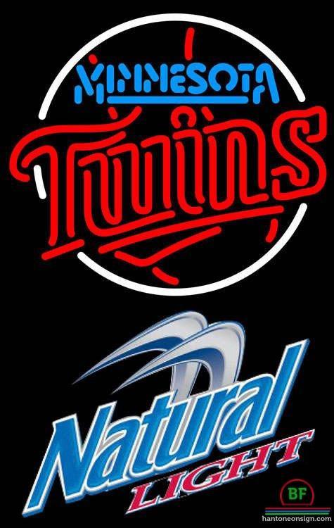 Natural Light Minnesota Twins Neon Sign Teams Neon Light