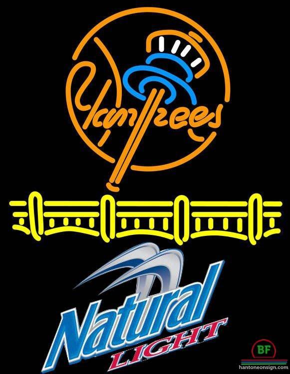 Natural Light New York yankees Neon Sign Teams Neon Light