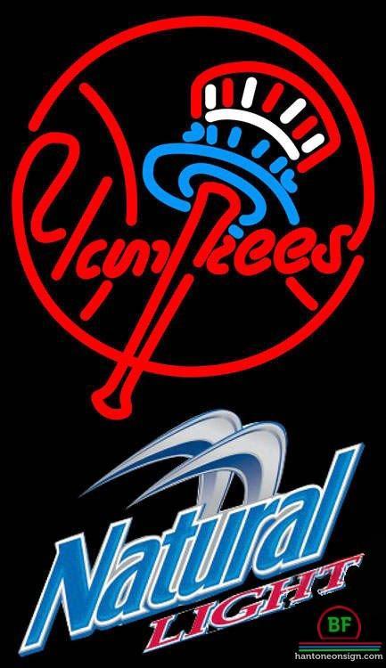Natural Light New York yankees Neon Sign Teams Neon Light