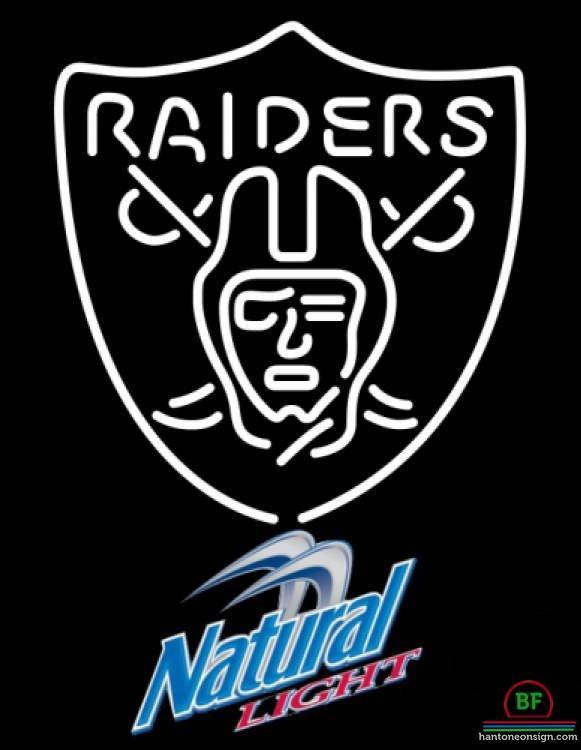 Natural Light Oakland Raiders Neon Sign Teams Neon Light