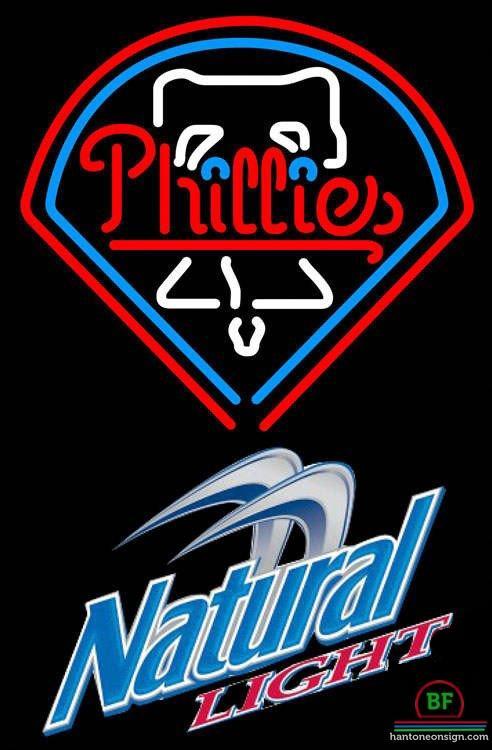 Natural Light Philadelphia Phillies Neon Sign Teams Neon Light