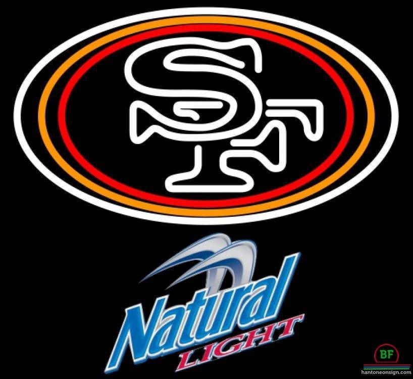 Natural Light San Francisco 49ers Neon Sign Teams Neon Light
