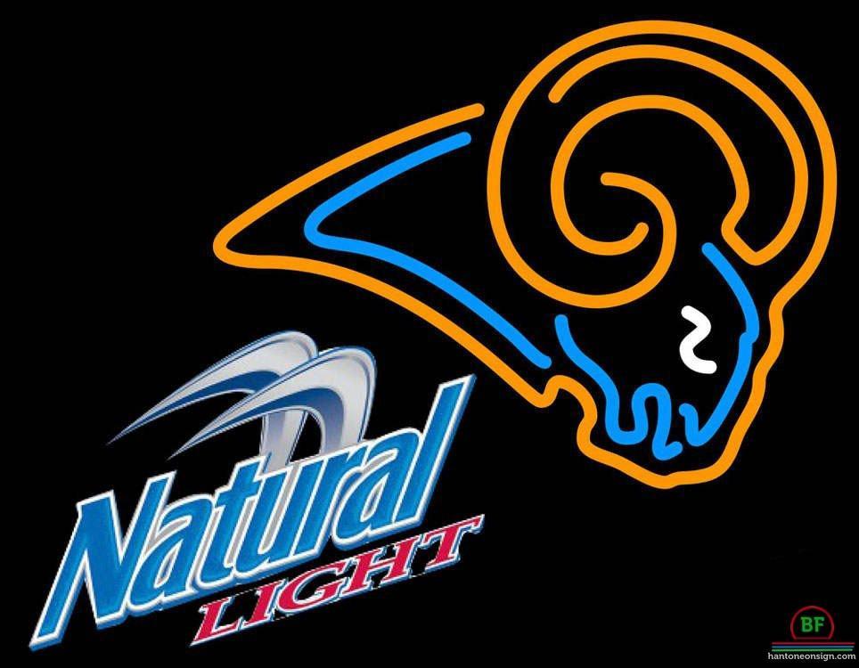 Natural Light St Louis Rams Neon Sign Teams Neon Light