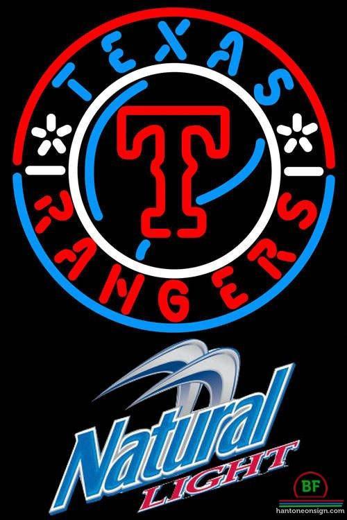 Natural Light Texas Rangers Neon Sign Teams Neon Light