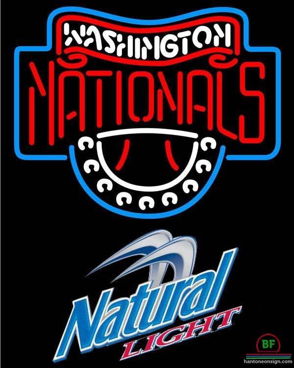 Natural Light Washington Nationals Neon Sign Teams Neon Light