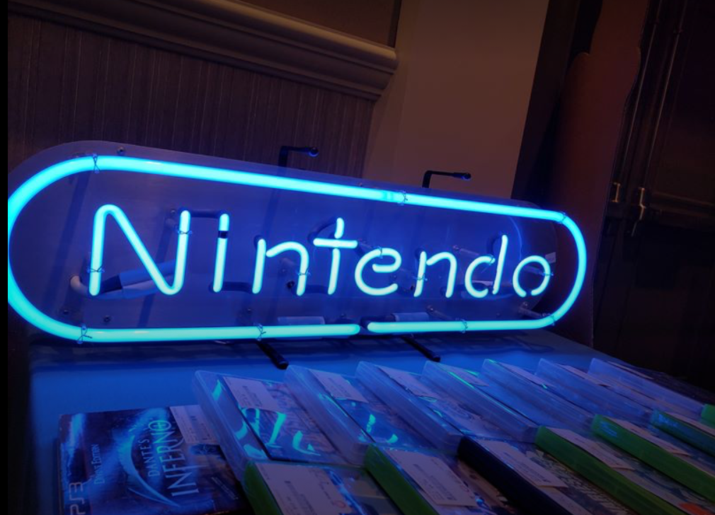 Nintendo Blue Neon Sign Neon Light